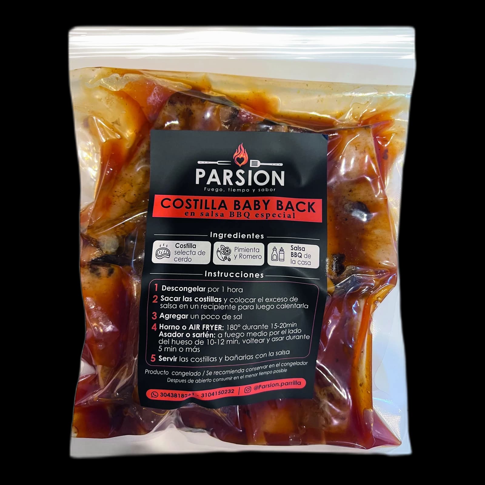 Costilla Baby Back en Salsa BBQ Especial